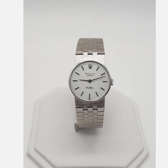 Rolex Ladies Cellini 18kt Gold White Watch With BOX main image 4
